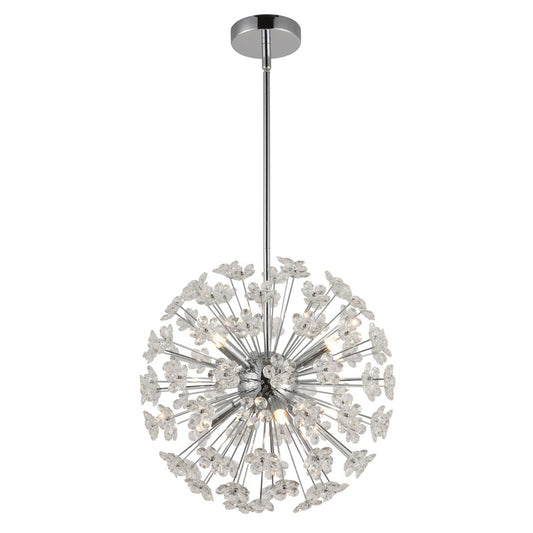 Clear Crystal Sputnik Flower Pendant