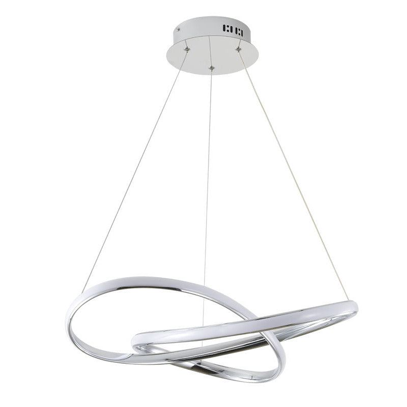 Black LED Chandelier – Modern Aluminum Ring Pendant Light