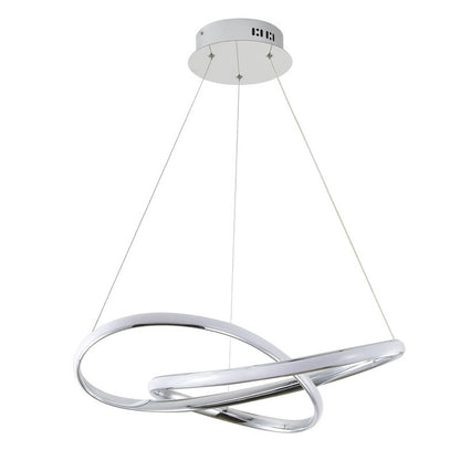 Black LED Chandelier – Modern Aluminum Ring Pendant Light