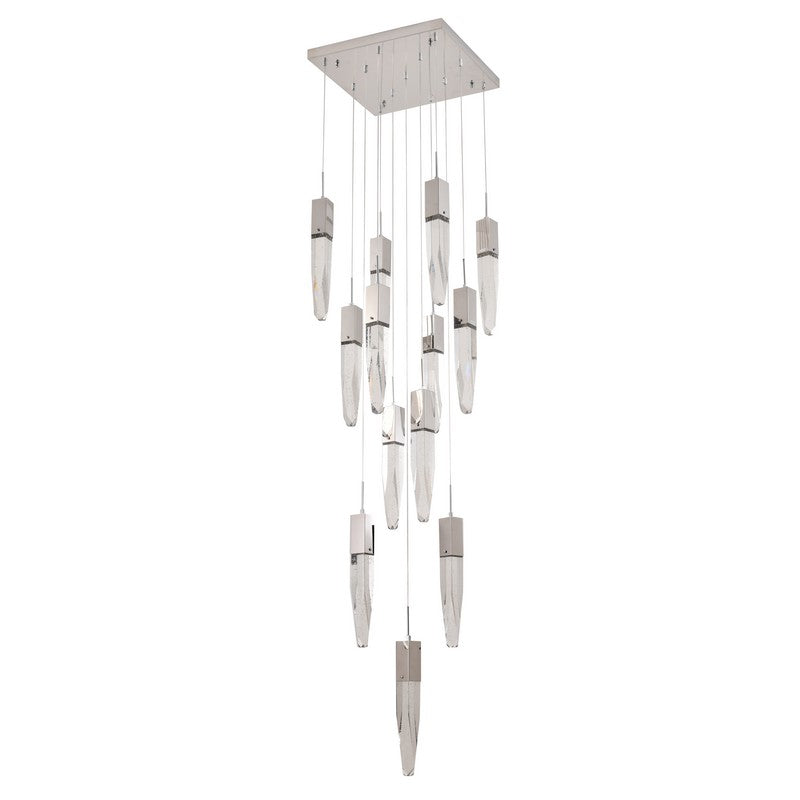 Chrome Metal Frame Chandelier