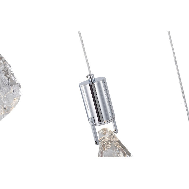 Island Light with Clear Crystal Stone Pendants