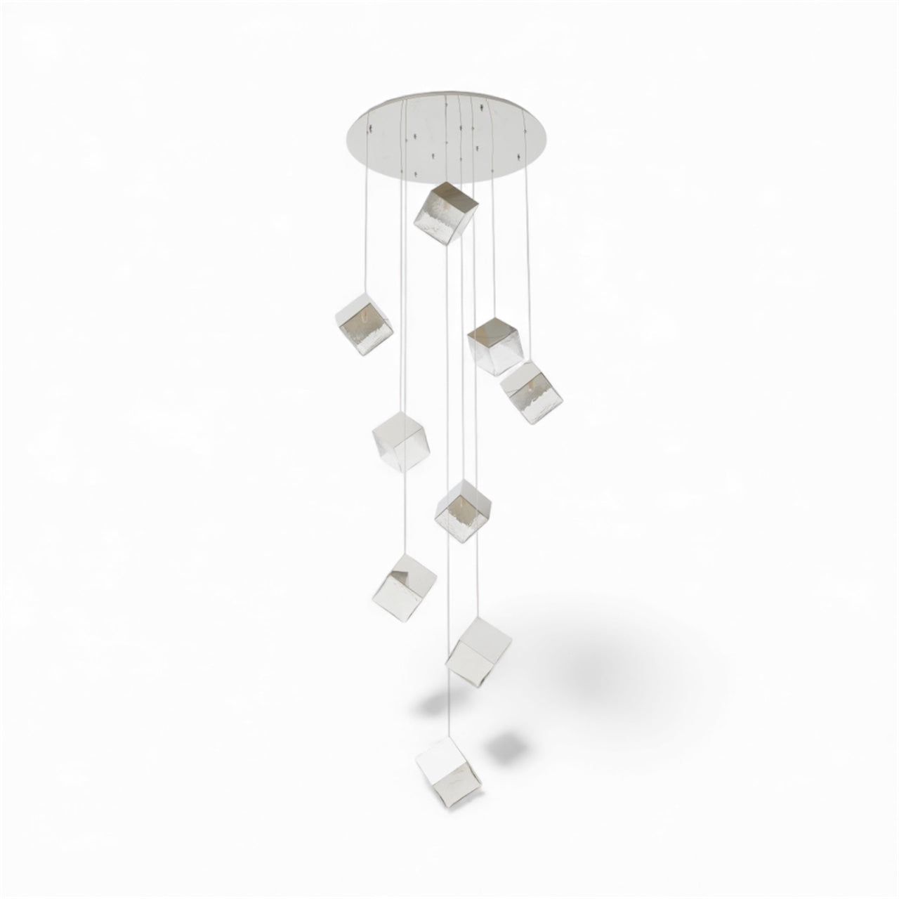 Round Satin Black Frame Chandelier