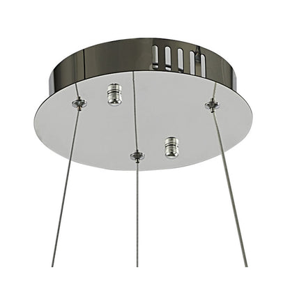 Round Chrome Crystal LED Chandelier