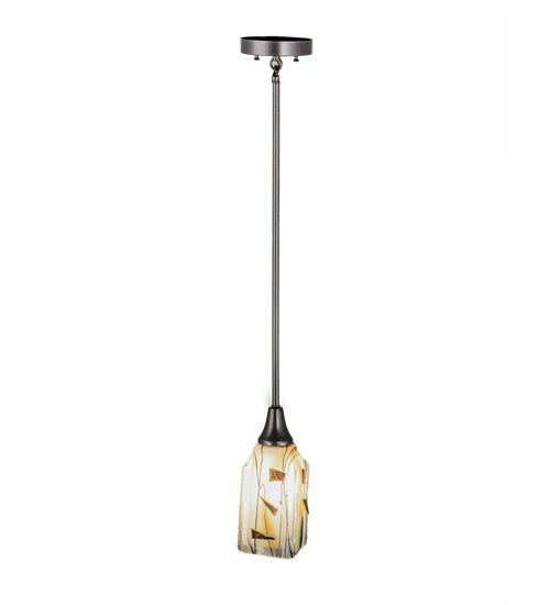 4.5"Sq Metro Fusion Licorice Draped Glass Mini Pendant by Meyda Lighting