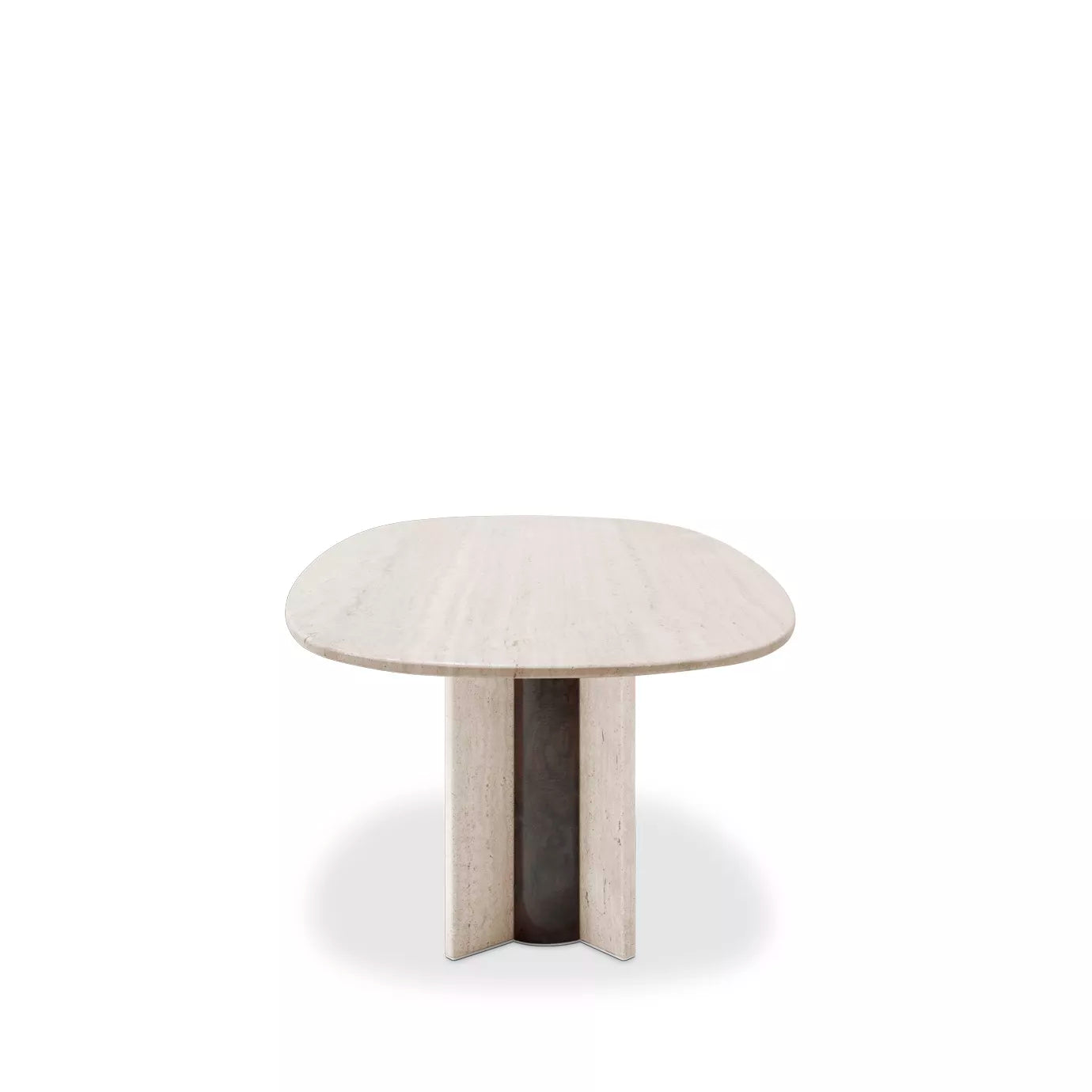 Paris Travertine Marble Oval Dining Table