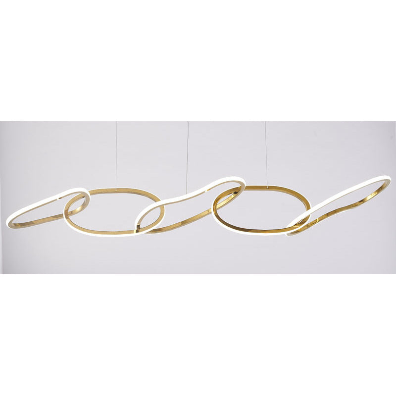 1-Light Gold LED Chandelier with Silicon Diffusers