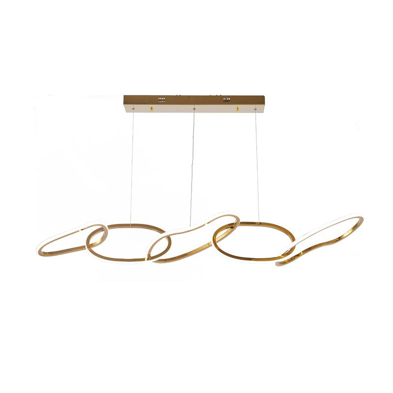 1-Light Gold LED Chandelier with Silicon Diffusers