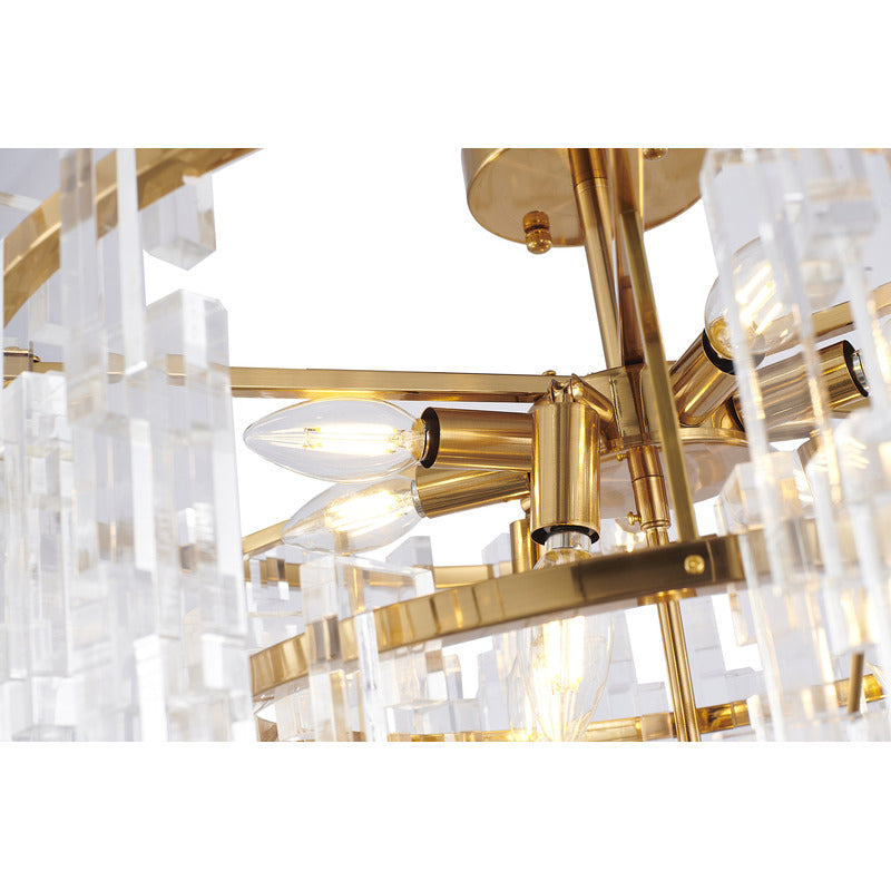 Antique Bronze Chandelier With Clear ACRYLIC Hanging Links