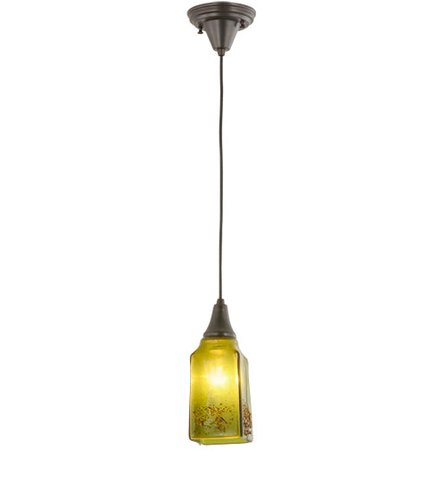 4"Sq Metro Fusion Distressed Draped Mini Pendant by Meyda Lighting