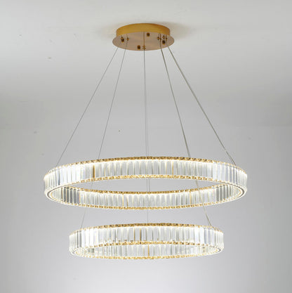 Two Tier Halo Ring Chandelier