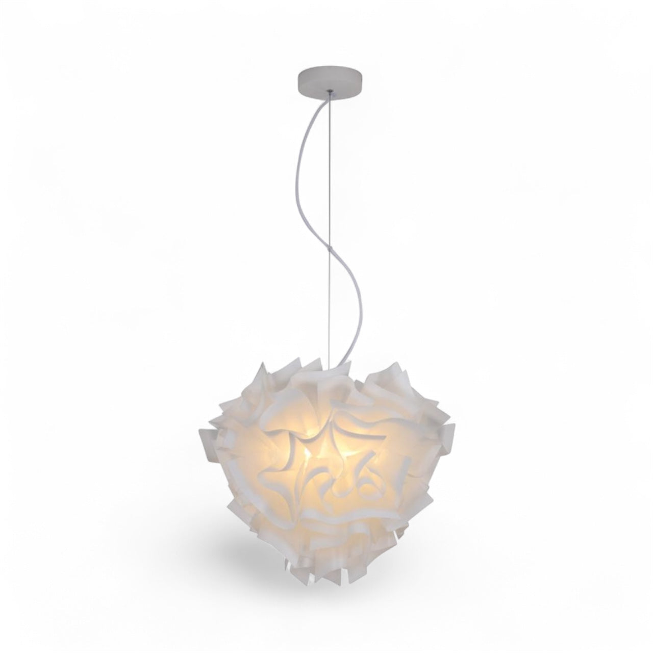 White Acrylic Flower Chandelier