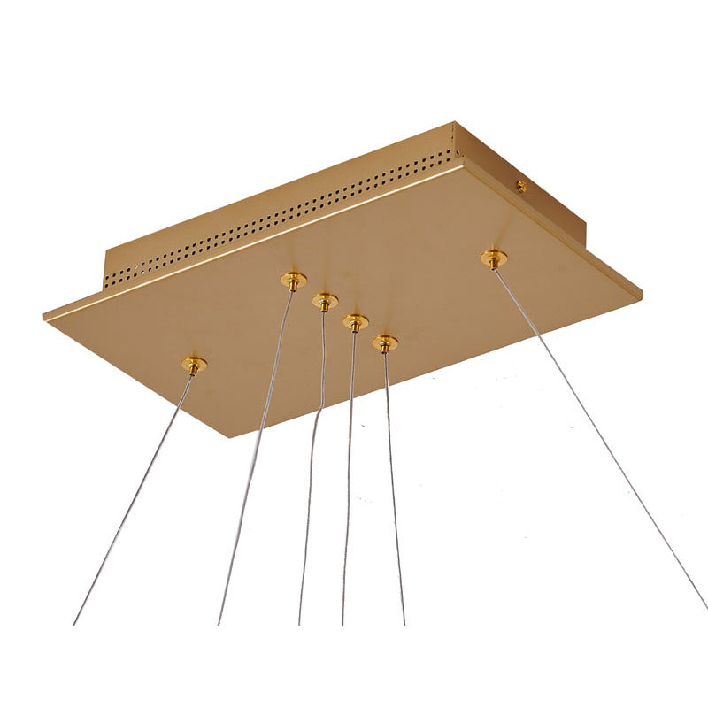 Gold Framed LED ORB Star Light Chandelier With White Acrylic Diffusers