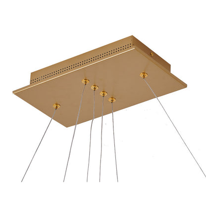 Gold Framed LED ORB Star Light Chandelier With White Acrylic Diffusers