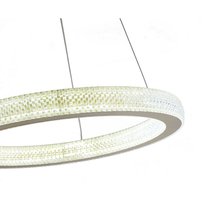 Sand Gold Halo LED Chandelier – 18"