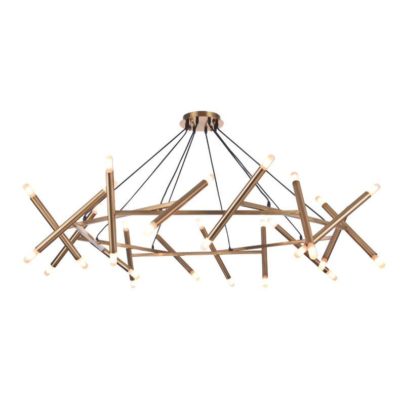 Antique Brass Stainless Steel Round Chandelier