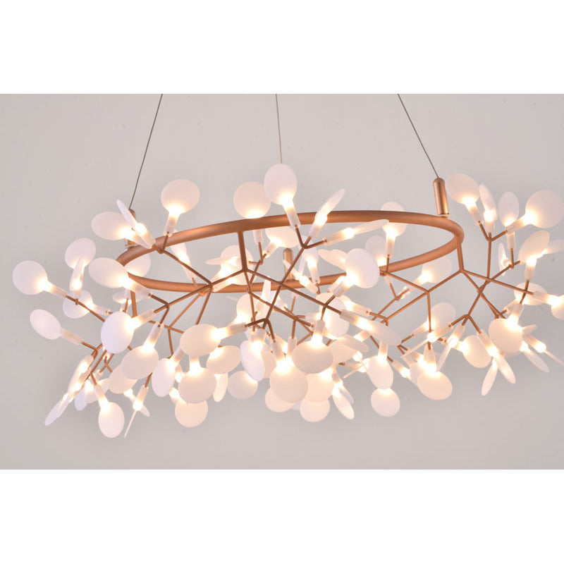 Round LED Leaf Petal Chandelier