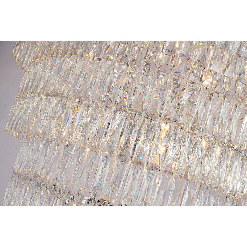 Nine Tier Chandelier With Clear Hanging Crystals