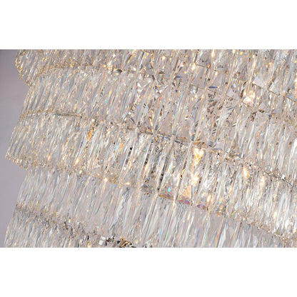 Nine Tier Chandelier With Clear Hanging Crystals