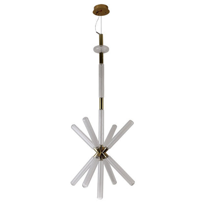 Gold Sputnik LED Chandelier with Clear Glass Globes