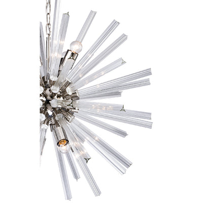 Clear Glass Spike Chandelier