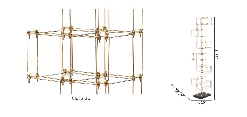 Gold LED Floor Lamp