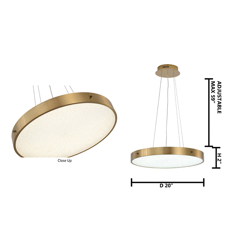 LED Chandelier With A Clear Acrylic Beaded Diffuser