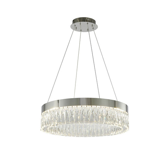 LED Chandelier with Hanging Crystals