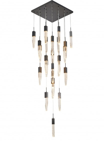 Flushed Black Gun Metal Frame Chandelier