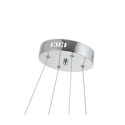 Round Clear & Smoke Glass LED Chandelier