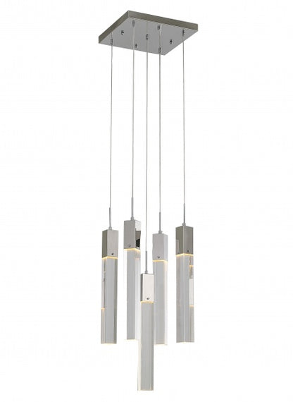 Flushed Chrome Frame Chandelier