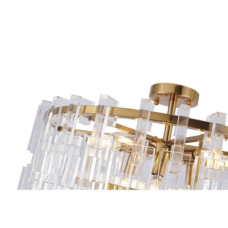 Antique Bronze Metal Frame Chandelier
