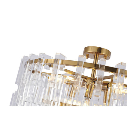 Antique Bronze Metal Frame Chandelier