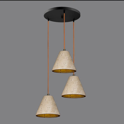 Natural Travertine Pendant Light