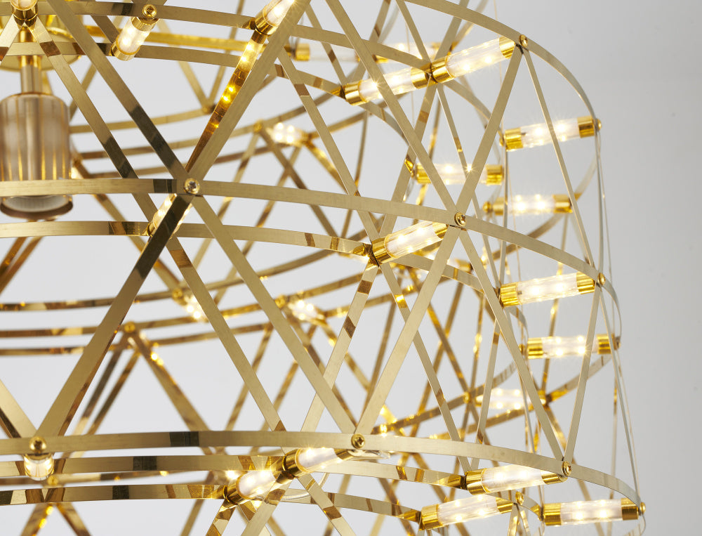 5 Tier 85-Light Dimmable Chrome Stainless Steel LED Chandelier