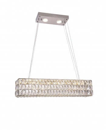 Rectangular Clear Crystal LED Chandelier