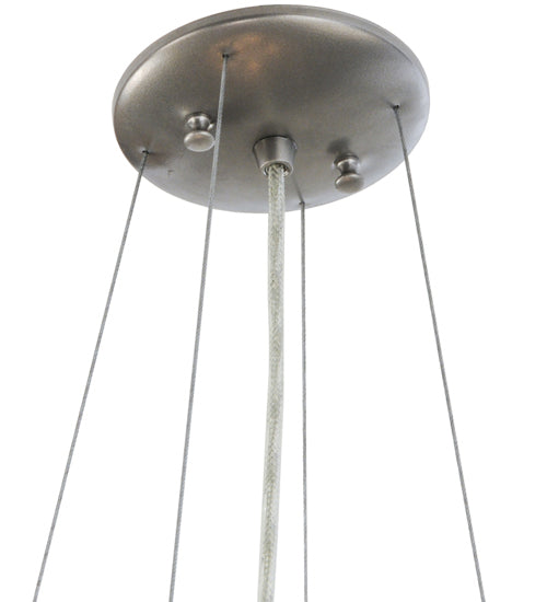 Aquamarine Crinkled Fused Glass Pendant by Meyda Lighting