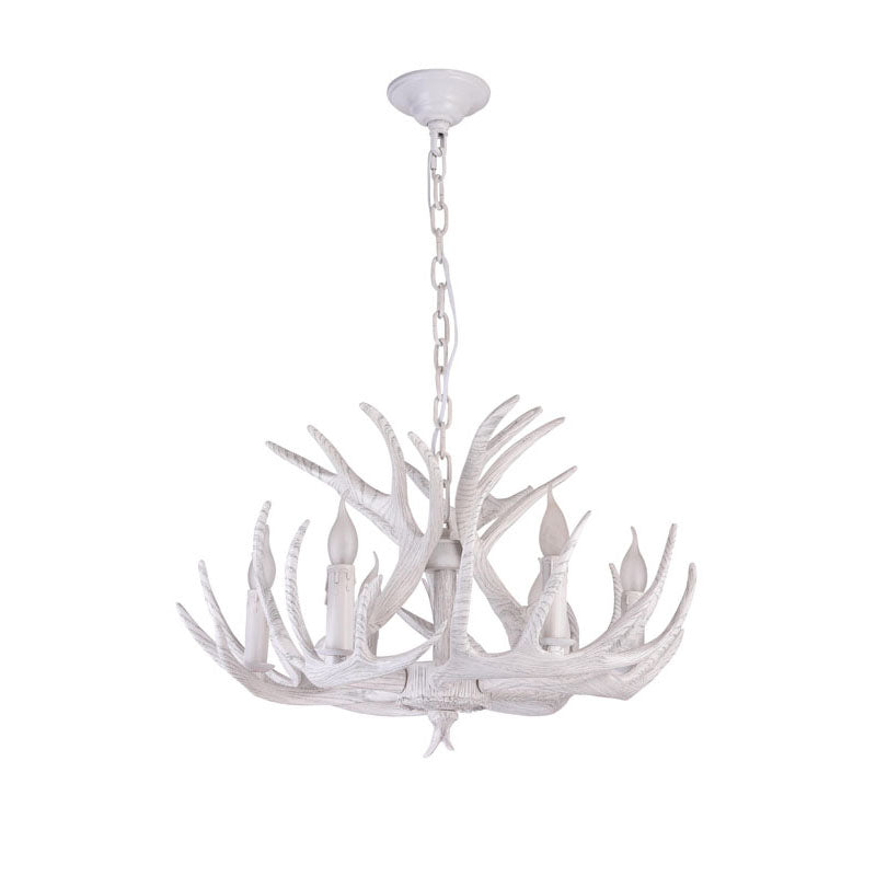 Faux White Antler Chandelier
