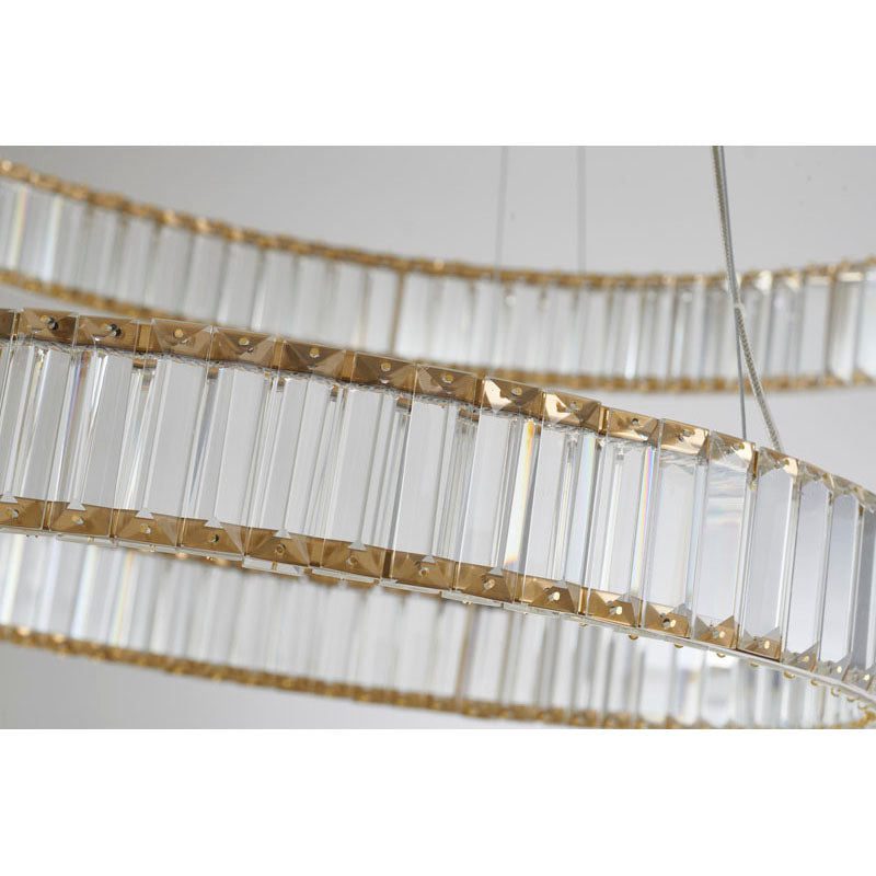 Two Tier Halo Ring Chandelier
