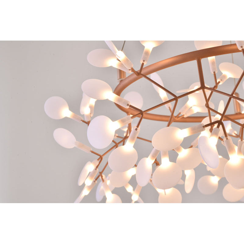 Round LED Leaf Petal Chandelier