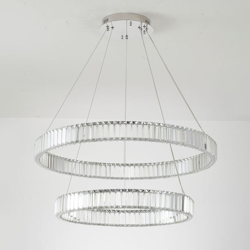 Two Tier Halo Ring Chandelier