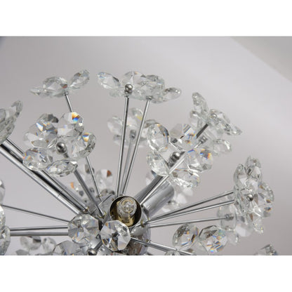 Clear Crystal Sputnik Flower Pendant