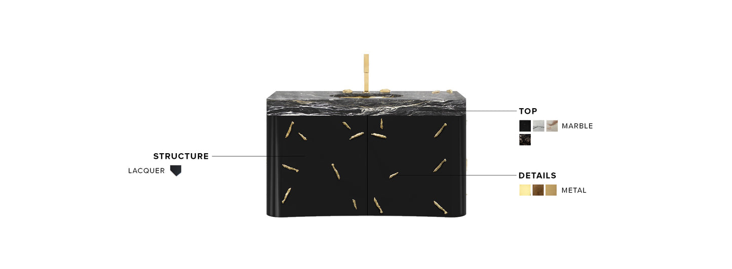 Baraka Single Wall Mounted Bathroom Vanity