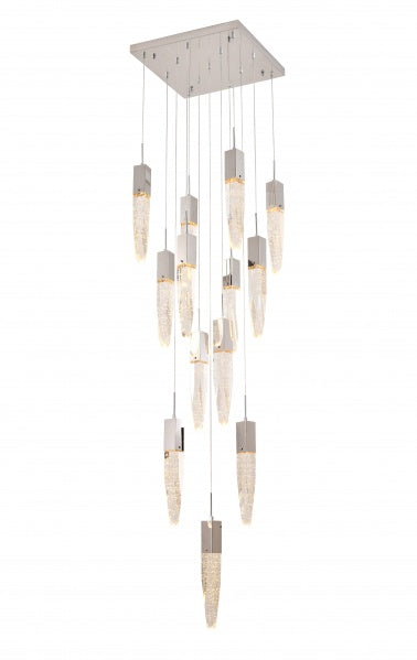 Chrome Metal Frame Chandelier