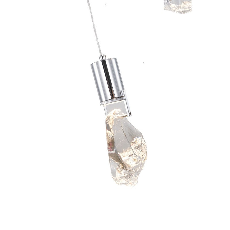 Island Light with Clear Crystal Stone Pendants