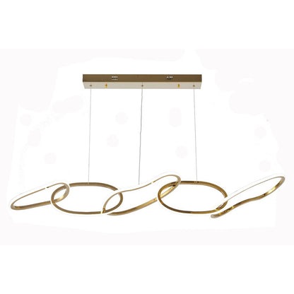 1-Light Gold LED Chandelier with Silicon Diffusers