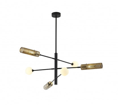 Black and Gold Metal Frame Chandelier