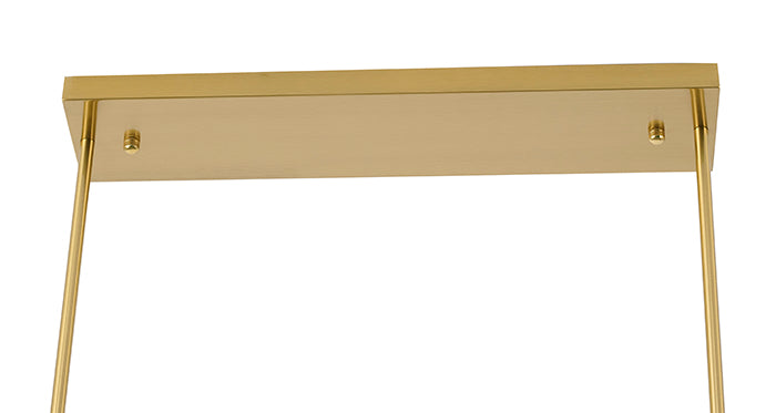 Satin Brass Chandelier With Clear Glass Shades