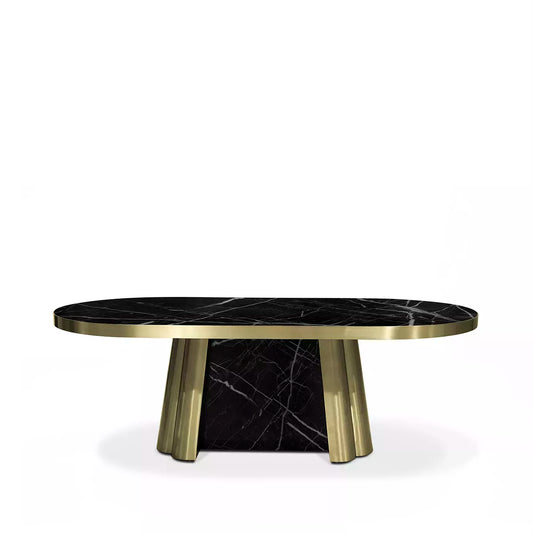 Decodiva Nero Marquina Marble Dining Table