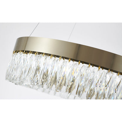 LED Chandelier with Hanging Crystals