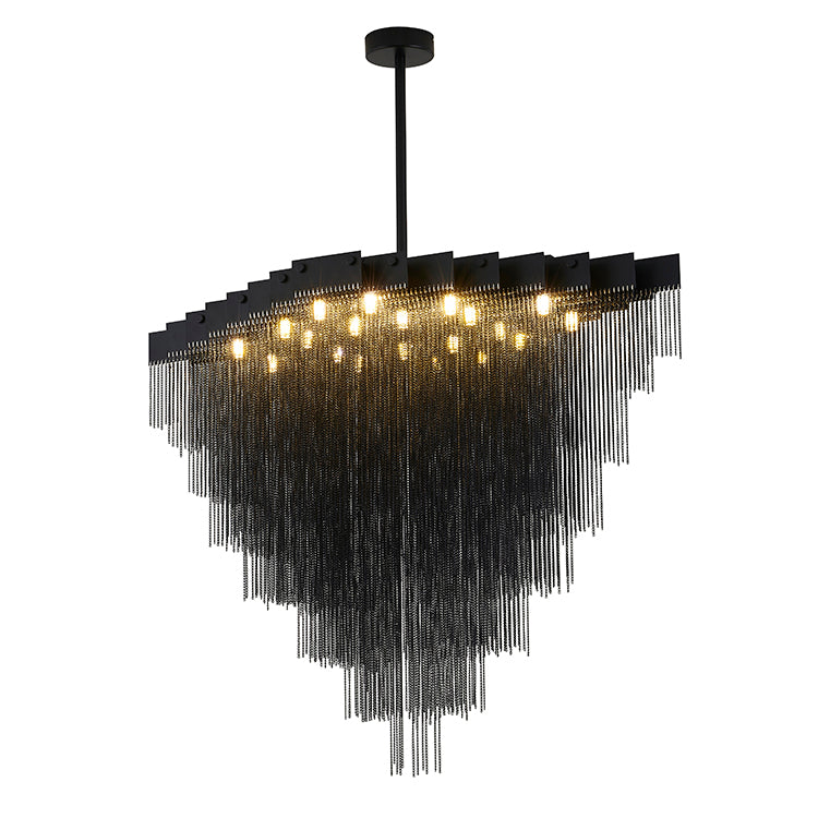 Satin Black Prism Chandelier
